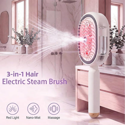 Steam Brush | Rechargeable Detangling Tool with Oil