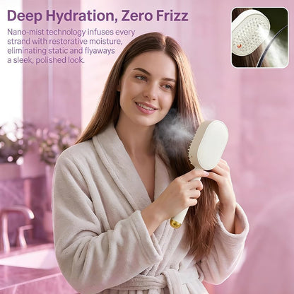 Steam Brush | Rechargeable Detangling Tool with Oil