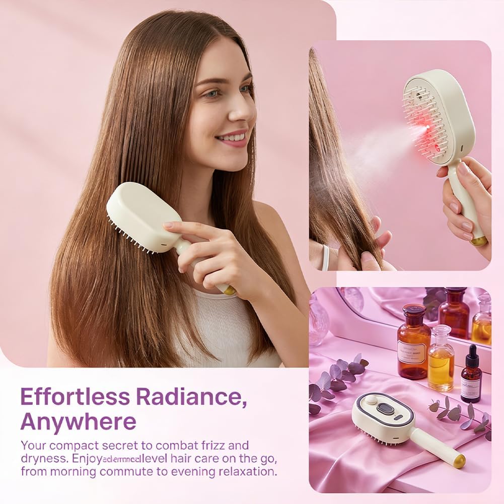 Steam Brush | Rechargeable Detangling Tool with Oil